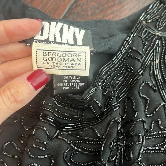 DKNY black beaded dress - Picture 3 of 5